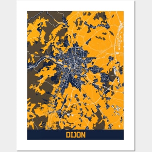 Dijon - France Bluefresh City Map Posters and Art